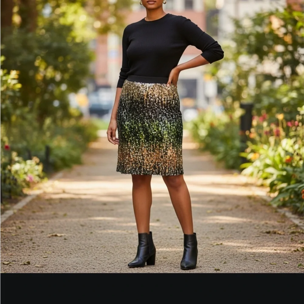 Sequin Ombre Skirt